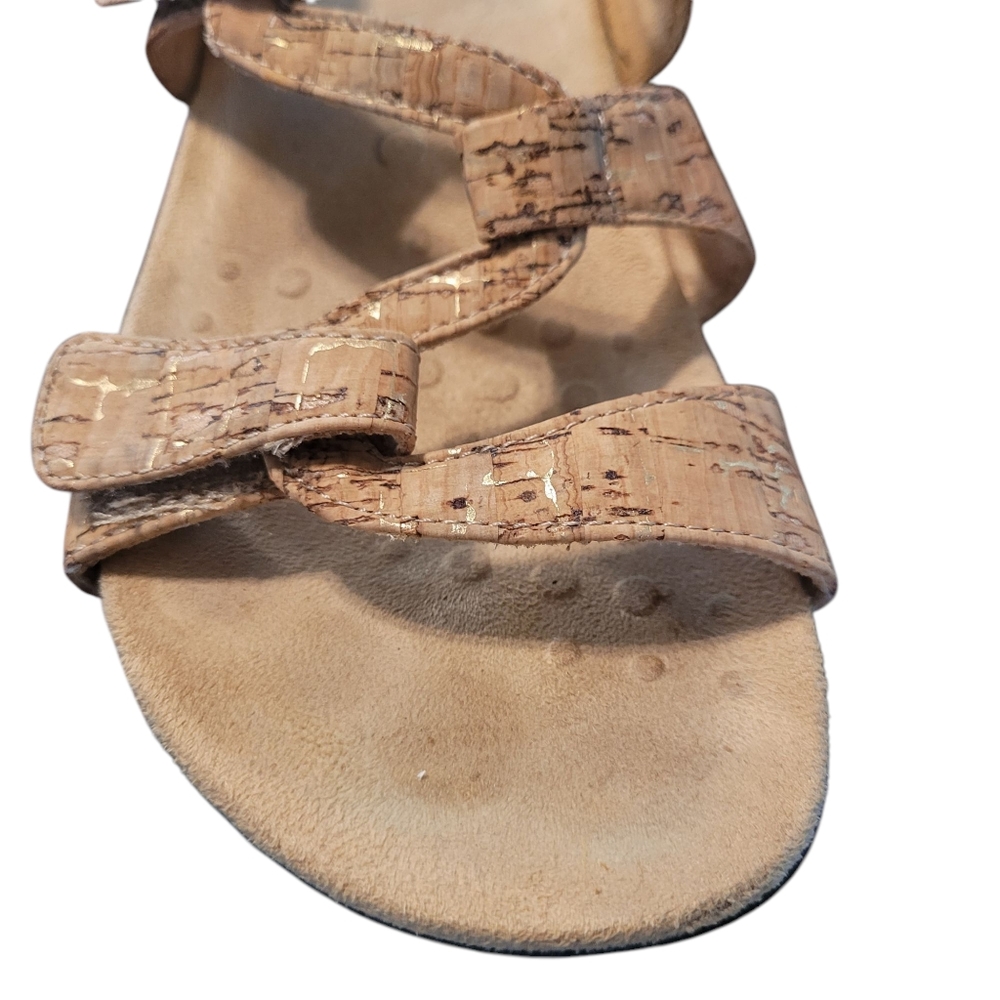 Vionic Paros Cork Pattern Velcro Closure Sandals … - image 6